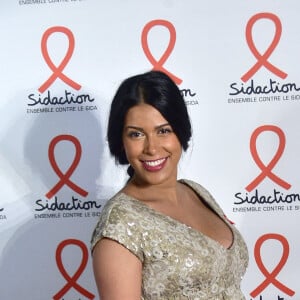 Ayem Nour enceinte - Soirée de lancement du Sidaction 2016 au Musée du Quai Branly à Paris le 7 mars 2016. © Giancarlo Gorassini/Bestimage