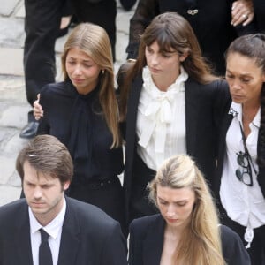 Muriel Belmondo, Victor, Alessandro, Stella, Annabelle - Cérémonie d'hommage national à Jean-Paul Belmondo à l'Hôtel des Invalides à Paris. © Dominique Jacovides/Bestimage