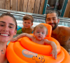 Jesta Hillmann et sa petite famille en vacances.