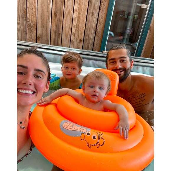 Jesta Hillmann et sa petite famille en vacances.