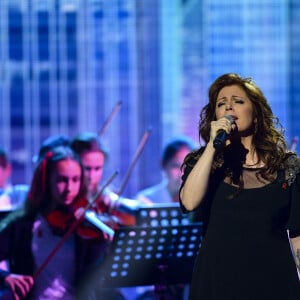 Isabelle Boulay - Enregistrement de l'émission "Les 40 ans de Starmania" les stars chantent pour le Sidaction au Palais des Congrès à Paris, le 29 mars 2019. © Pierre Perusseau/Bestimage 