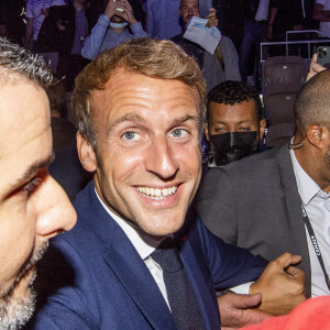 Le président Emmanuel Macron assiste au gala de boxe "La Conquête" à Roland Garros, Paris le 10 septembre 2021. © JB Autissier / Panoramic / Bestimage 