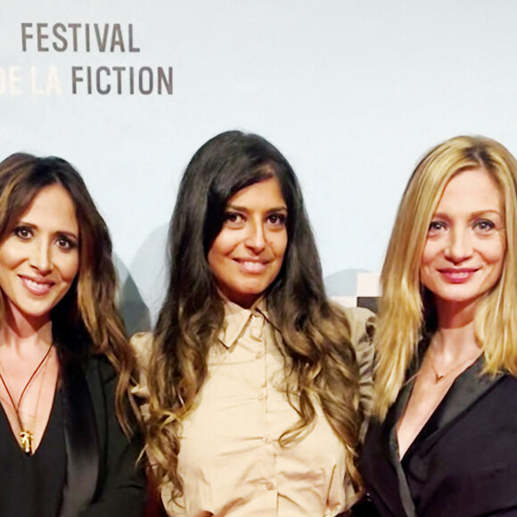 Exclusif - Fabienne Carat (enceinte), Léa Sarasa et Carole Carat - Ouverture du Festival de la Fiction de La Rochelle, avec le film "J'irai au bout de mes rêves". Le 14 septembre 2021