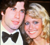 John Travolta et Olivia Newton-John présentent "Grease" au festival de Deauville en 1978.