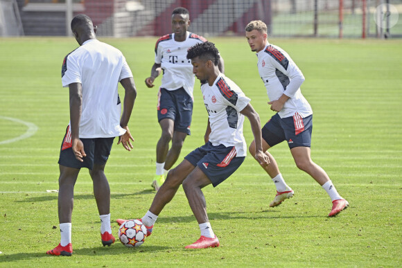 Kingsley Coman à l'entraînement avec son équipe du Bayern Munich. Le 13 septembre 2021.