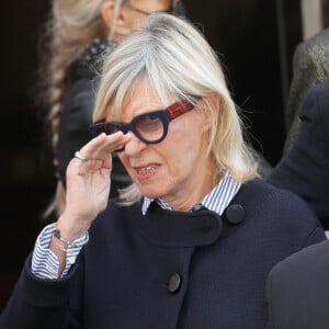 Chantal Ladesou - Obsèques de Marthe Mercadier (Marthe Mercadié-Meyrat) en l'église Sainte Hélène à Paris, France, le 21 septembre 2021. © 2021 Christophe Clovis/Bestimage