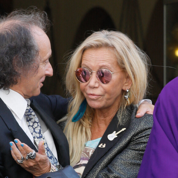 Fiona Gélin (de son vrai nom Bénédicte Gélin) - Obsèques de Marthe Mercadier (Marthe Mercadié-Meyrat) en l'église Sainte Hélène à Paris, France, le 21 septembre 2021. © 2021 Christophe Clovis/Bestimage