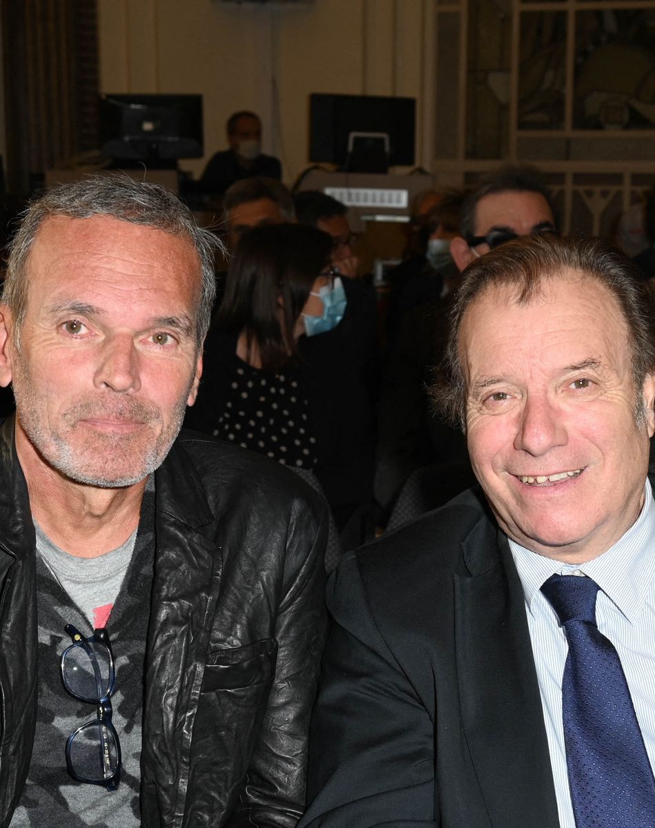 Laurent Baffie et Daniel Russo - Cérémonie de remise des Insignes d'Officier de la Légion d'honneur à Gilbert Montagné au Ministère des Solidarités et de la Santé à Paris. Le 22 septembre 2021 © Coadic Guirec / Bestimage