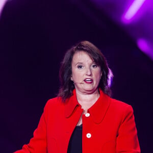 Anne Roumanoff - Enregistrement de l'émission "Les comiques préférés des français" au Dôme des Sports. Le 21 septembre 2020. © Pierre Perusseau / Bestimage