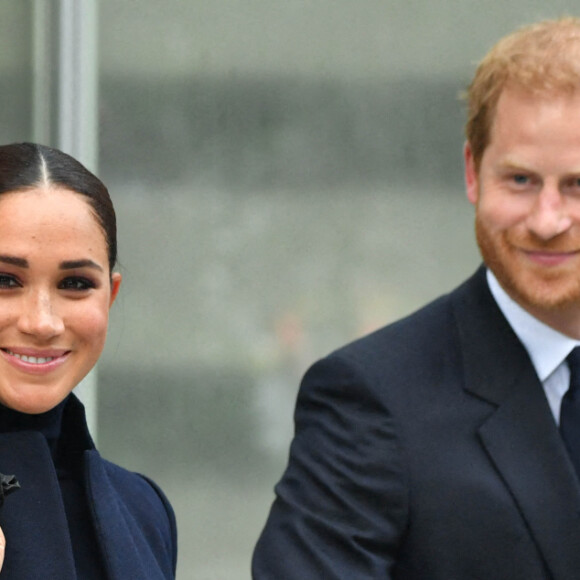 Le prince Harry, duc de Sussex, et sa femme Meghan Markle visitent le One World Trade Center à New York City, New York, etats-Unis, le 23 septembre 2021.