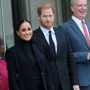 Le prince Harry, duc de Sussex, et sa femme Meghan Markle visitent le One World Trade Center à New York City, New York, etats-Unis, le 23 septembre 2021.