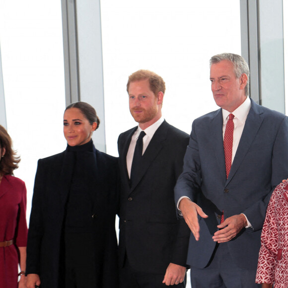 Le prince Harry, duc de Sussex, et sa femme Meghan Markle visitent le One World Trade Center à New York City, New York, etats-Unis, le 23 septembre 2021.