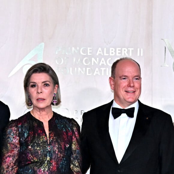 Andréa Casiraghi, sa mère la princesse Caroline de Hanovre, le prince Albert II de Monaco et Pauline Ducruet - Soirée du 5ème " Monte-Carlo Gala for Planetary Health " au Palais de Monaco, le 23 septembre 2021. © Bruno Bebert / Bestimage