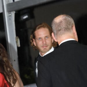 Andréa Casiraghi, le prince Albert II de Monaco, Pauline Ducruet - Soirée du 5ème " Monte-Carlo Gala for Planetary Health " au Palais de Monaco, le 23 septembre 2021. © Claudia Albuquerque / Bestimage