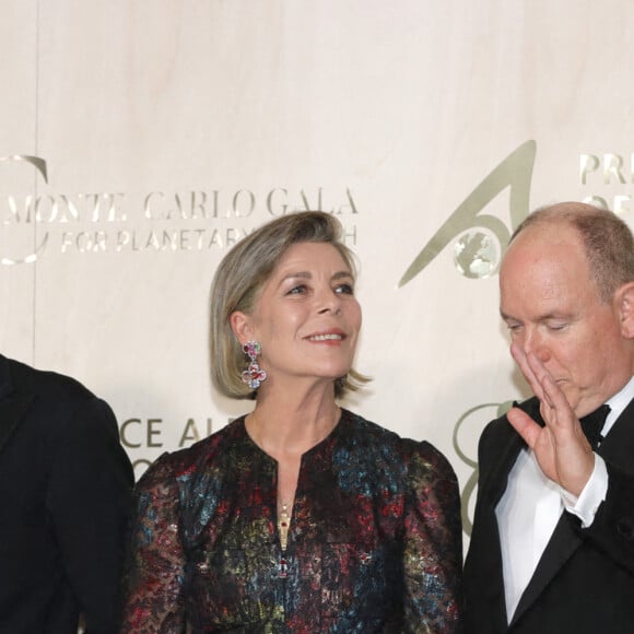 Andréa Casiraghi, sa mère la princesse Caroline de Hanovre, le prince Albert II de Monaco, Pauline Ducruet - Soirée du 5ème " Monte-Carlo Gala for Planetary Health " au Palais de Monaco, le 23 septembre 2021. © Claudia Albuquerque / Bestimage