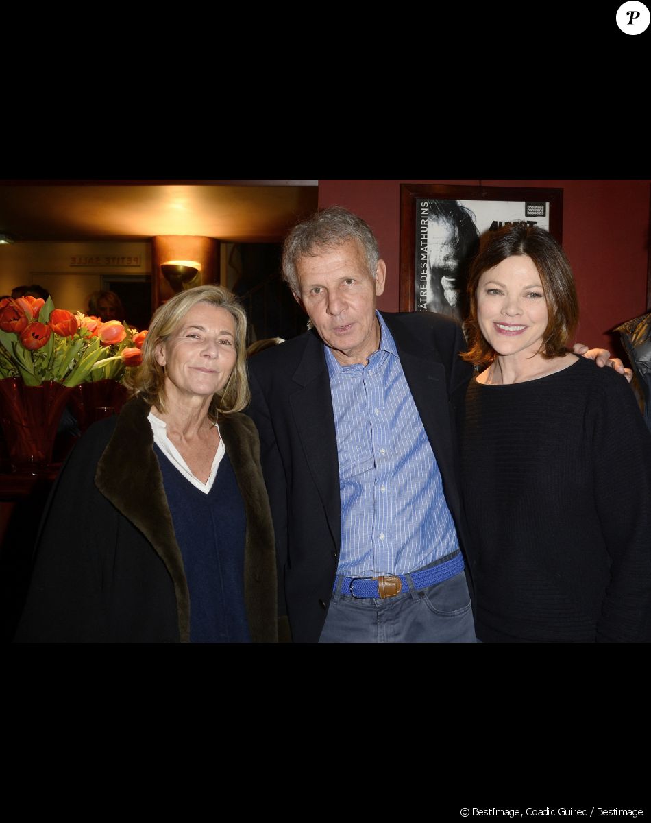 Claire Chazal, Patrick Poivre d'Arvor, Alexandra Kazan - Première de la pièce "Garde Alternée" au théâtre des Mathurins à Paris, le 19 février 2016. © Guirec Coadic/Bestimage