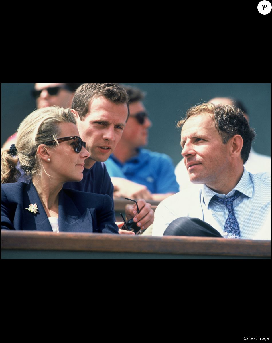 Claire Chazal et Patrick Poivre d'Arvor à Roland Garros 1992 - Archives