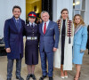 Prince Hussein, Salma bint Abdallah, le roi Abadallah et la reine Rania, la princesse Iman - La famille royale de Jordanie à Sandhurst, UK, pour voir la graduation de la Princesse Salma bint Abdallah II à l'academie Militaire Royale le 24 novembre 2018.