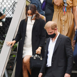 Le prince Harry et Meghan Markle quittent le "Global Citizen Live Festival" à Central Park à New York.