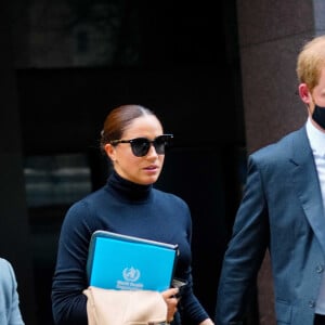 Le prince Harry et sa femme Meghan Markle ont été aperçus dans les rues de New York, le 23 septembre 2021.