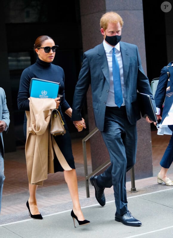 Le prince Harry et sa femme Meghan Markle ont été aperçus dans les rues de New York, le 23 septembre 2021.
