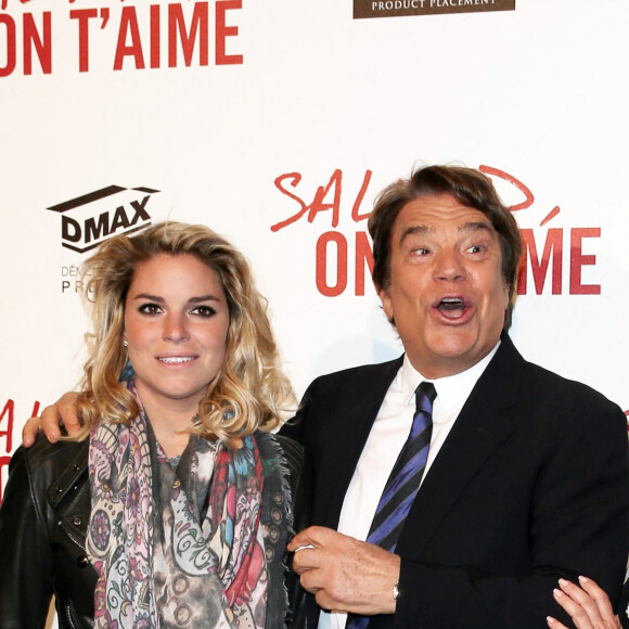 Bernard Tapie avec sa femme Dominique et sa fille Sophie - Avant-première de "Salaud, on t'aime" à l'UGC Normandie sur les Champs-Elysées à Paris. Le 31 mars 2014.