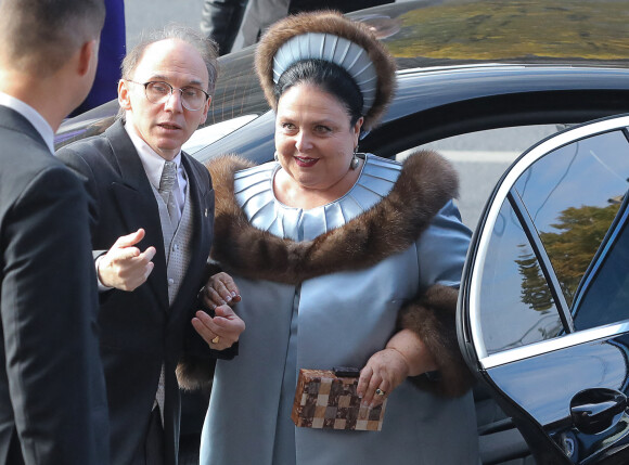 La grande-duchesse Maria Vladimirovna Romanova, la mère du marié - Mariage du Grand Duc George Mikhailovich de Russie et de Rebecca Victoria Bettarini d'Italie en la cathédrale St-Isaac à Saint-Petersbourg, le 1er octobre 2021.