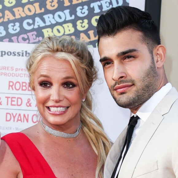 Britney Spears, Sam Asghari - Les célébrités assistent à la première de "Once Upon a Time in Hollywood" à Hollywood, le 22 juillet 2019. 
