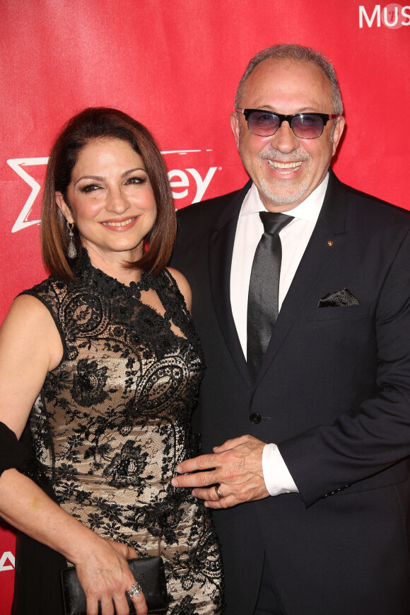 Gloria Estefan et son mari Emilio Estefan - Soiree 2014 Musicares Person of the Year en l'honneur de Carole King le 24/01/2014 à Los Angeles.