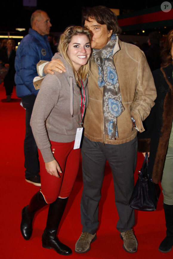 Bernard Tapie et sa fille Sophie lors des Gucci Masters 2013 à Paris. Le 7 décembre 2013 © Gwendoline Le Goff / Panoramic / Bestimage