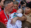 Franck Ribery et sa fille Keltoum et sa femme Wahiba - Franck Ribéry célèbre le titre de champion d'allemagne et son dernier match sous les couleurs du Bayern de Munich le 18 Mai 2019.
