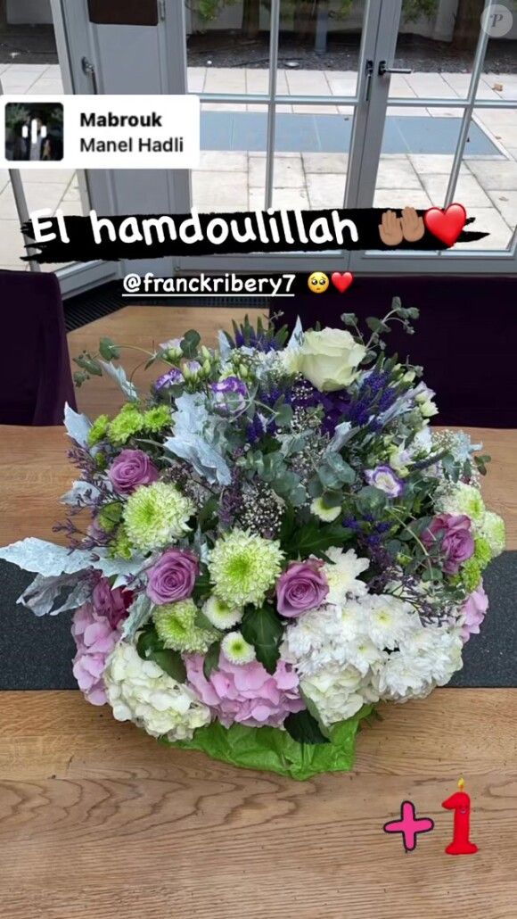 Le bouquet de fleurs offert par Franck Ribéry à sa femme, Wahiba.
