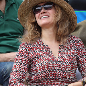 Marine Delterme dans les tribunes lors des internationaux de tennis de Roland Garros à Paris, France, le 4 juin 2019. © Jacovides-Moreau/Bestimage