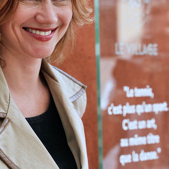 Marine Delterme - People au village des Internationaux de France de tennis de Roland Garros à Paris. Le 5 juin 2014.