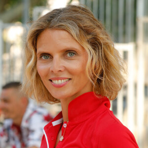 Sylvie Tellier - Opération "Pétanque du coeur" dans le cadre de l'étape du coeur au profit de l'association "Mécénat Chirurgie Cardiaque" dans les jardins de la fontaine à Nîmes, le 22 juillet 2019. © Christophe Clovis / Bestimage