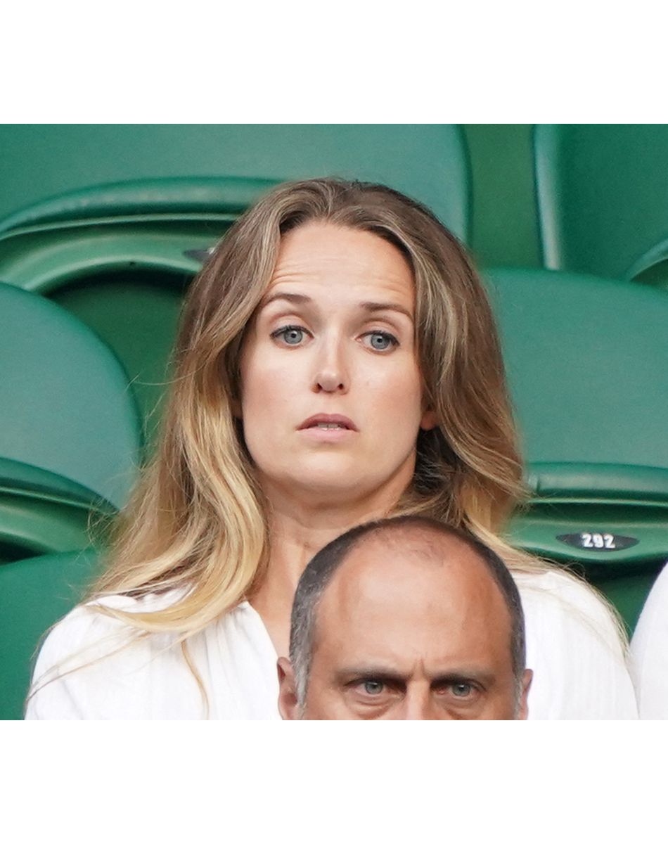 Kim Murray voit son mari Andy Murray remporter le match contre le Géorgien Nikoloz Basilashvii (6-4, 6-3, 5-7, 6-3) à Wimbledon, le 28 juin 2021, quatre ans après son dernier match sur le gazon anglais.