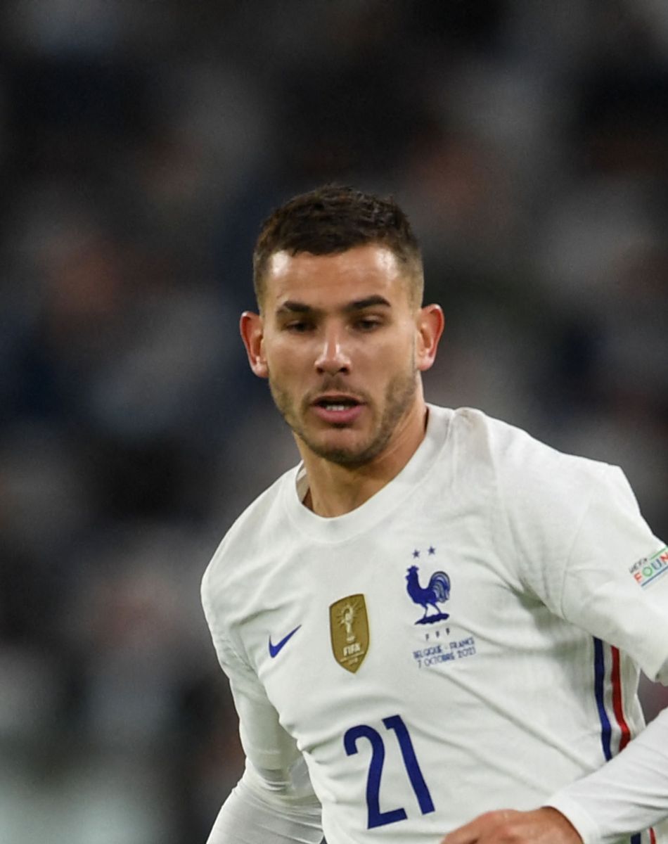Lucas Hernandez - Match de football en ligue des Nations : La France bat la Belgique 3-2 au Juventus Stadium à Turin le 7 octobre 2021. © Aflo/Panorami/Bestimage