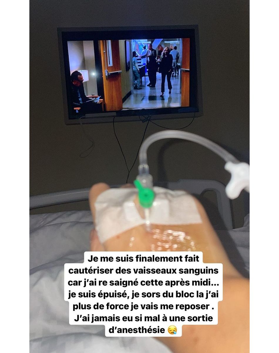 Fidji Ruiz de retour à l'hôpital après de nouveaux saignements - Instagram