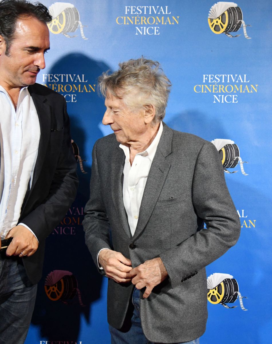 Jean Dujardin et Roman Polanski - Soirée de clôture de la 1ère édition du Festival Ciné Roman à Nice le 26 octobre 2019. © Bruno Bebert / Bestimage