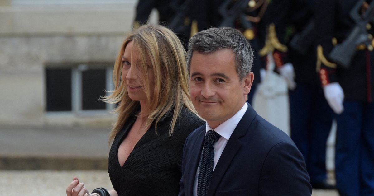 Gérald Darmanin et sa femme RoseMarie Devillers au Palais de l'Elysée