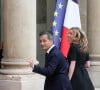 Le ministre de l'Intérieur, Gérald Darmanin et son épouse Rose-Marie Devillers arrivent pour un dîner d'Etat avec le président français et italien, au palais de l'Elysée, Paris, le 5 juillet 2021.