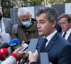 Le ministre de l'Intérieur Gérald Darmanin est en visite à l'hôtel de police de Lyon le 7 octobre 2021.
