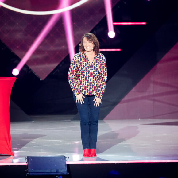 Exclusif - Anne Roumanoff - Enregistrement de l'émission "Les comiques préférés des français, 50 ans d'humour d'hier et aujourd'hui" à la Seine Musicale à Paris, diffusée le samedi 16 octobre à 21h05 sur France 2. © Tiziano Da Silva / Bestimage