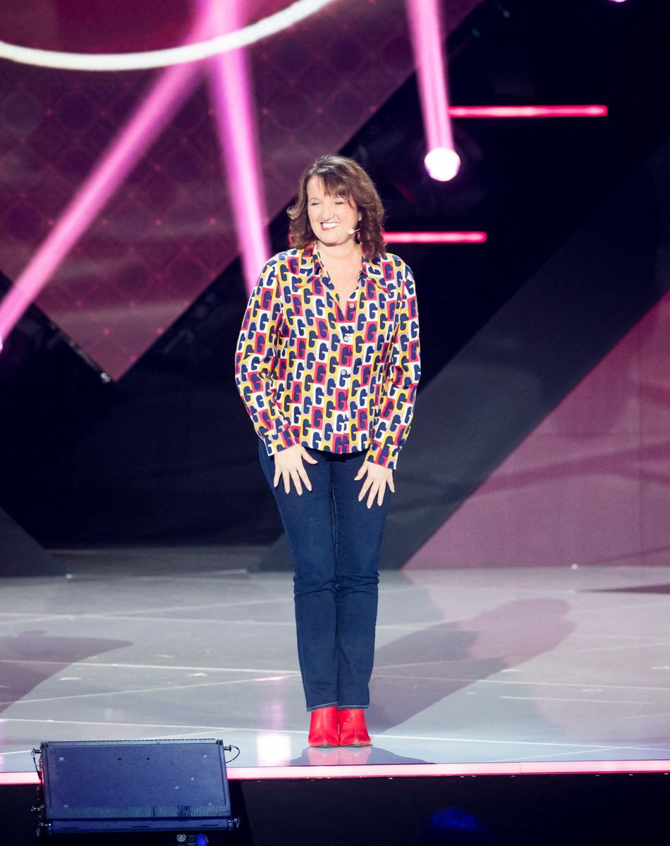 Exclusif - Anne Roumanoff - Enregistrement de l'émission "Les comiques préférés des français, 50 ans d'humour d'hier et aujourd'hui" à la Seine Musicale à Paris, diffusée le samedi 16 octobre à 21h05 sur France 2. © Tiziano Da Silva / Bestimage