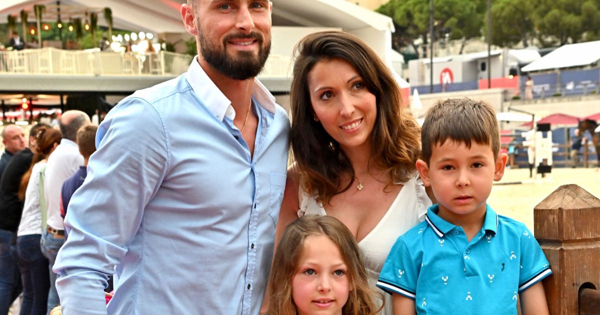 Olivier Giroud en famille avec sa femme Jennifer et leurs deux enfants ...