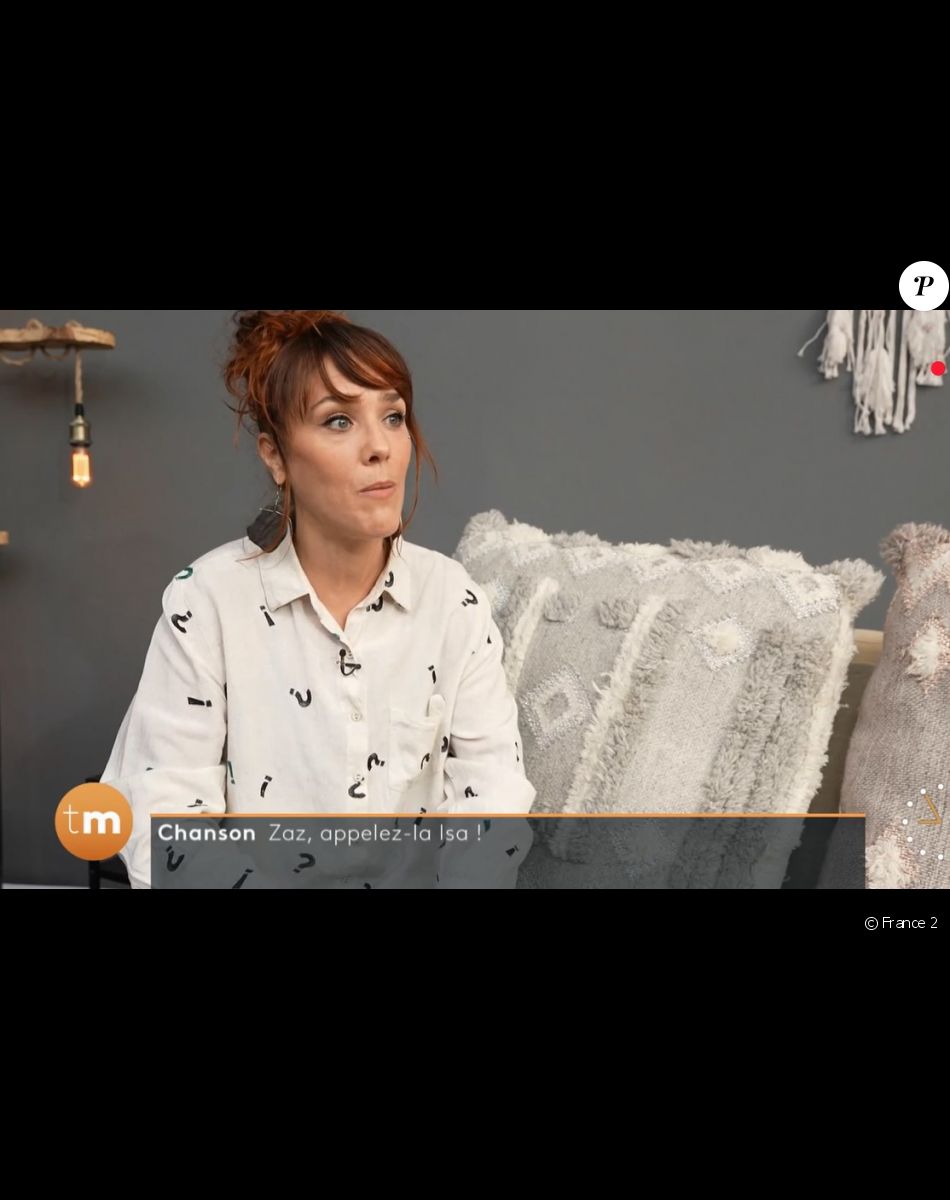 Zaz dans l'émission Télé Matin sur France 2. Le 16 octobre 2021.