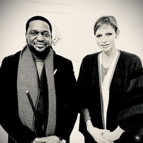 Charlene de Monaco prend la pose avec le roi Misuzulu, en Afrique du Sud. Photo prise en octobre 2021.