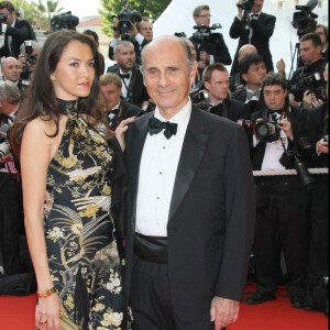 Guy Marchand et sa femme Adelina lors de la montée des marchés du 61e Festival de Cannes en 2008.