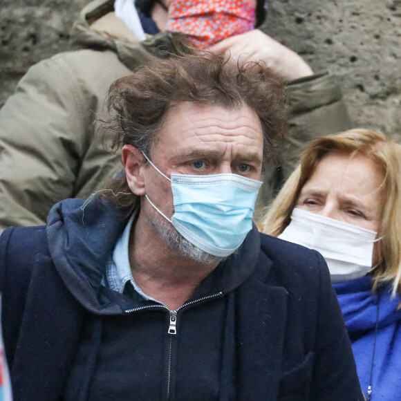Jean-Paul Rouve - Obsèques de l'acteur Claude Brasseur en l'église Saint-Roch à Paris le 29 décembre 2020.