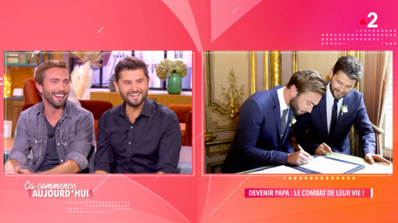 Christophe Beaugrand et son mari Ghislain invités de l'émission "Ça commence aujourd'hui" - France 2